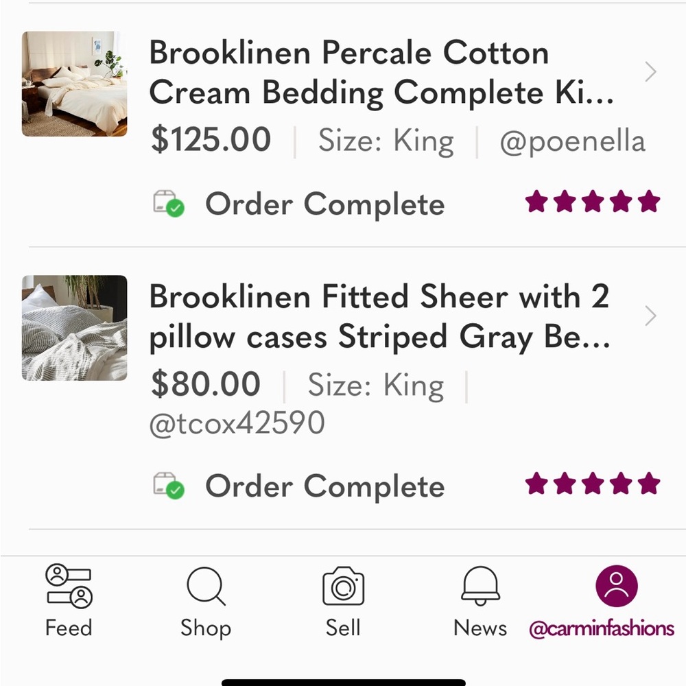 5 Star ⭐️ Reviews! Check out my Brooklinen sheets